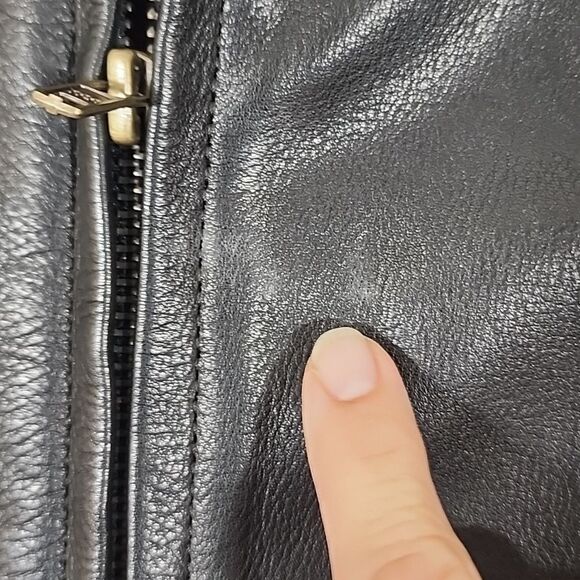 Vintage All-State Leather black jacket fully lined with braided details size XL - Picture 12 of 13